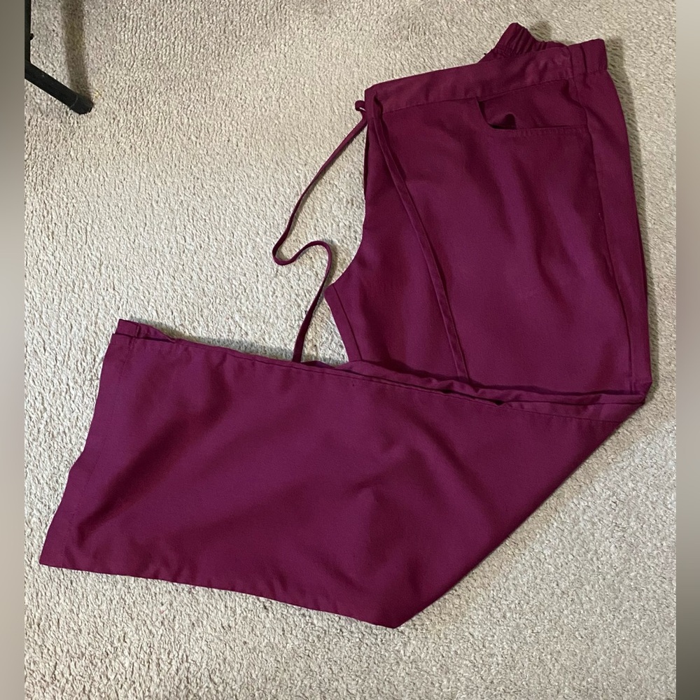 Grey’s Anatomy Barco Uniforms Burgundy Scrub Pants Lg